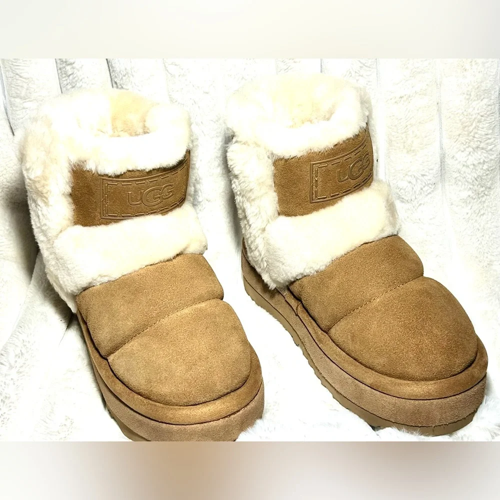 BRAND NEW…UGG Chestnut Suede Classic Chillapeak  Ankle Boots size 7 - Picture 2 of 10